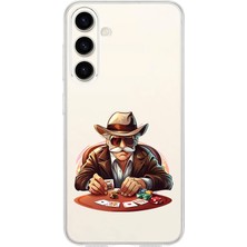 Zeyno Samsung Galaxy S24 Plus Uyumlu Poker Adamı  Desenli Silikon Kılıf