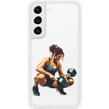 Zeyno Samsung Galaxy S21 Uyumlu Sporcukadın  Desenli Silikon Kılıf