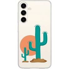 Zeyno Samsung Galaxy S23 Fe Uyumlu Kaktüs Çölü  Desenli Silikon Kılıf