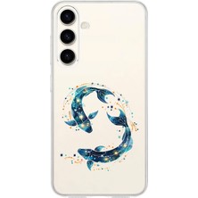 Zeyno Samsung Galaxy S24 Fe Uyumlu Koi Balıkları  Desenli Silikon Kılıf