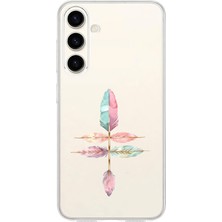 Zeyno Samsung Galaxy S24 Plus Uyumlu Renkli Tüyler  Desenli Silikon Kılıf