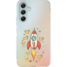 Zeyno Samsung Galaxy A15 Uyumlu Aşk Roketi  Desenli Silikon Kılıf