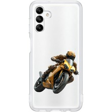 Zeyno Samsung Galaxy M13 Uyumlu Hızlı Motosiklet  Desenli Silikon Kılıf