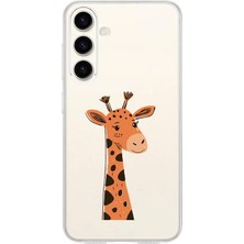 Zeyno Samsung Galaxy S24 Plus Uyumlu Sevimli Zürafa  Desenli Silikon Kılıf