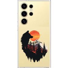 Zeyno Samsung Galaxy S24 Ultra Uyumlu Kurt Günbatımı  Desenli Silikon Kılıf