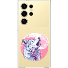 Zeyno Samsung Galaxy S24 Ultra Uyumlu Kurt Ay  Desenli Silikon Kılıf