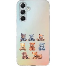 Zeyno Samsung Galaxy A15 Uyumlu Sevimli Ayılar  Desenli Silikon Kılıf