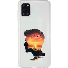 Zeyno Samsung Galaxy A31 Uyumlu Siluet Günbatımı  Desenli Silikon Kılıf