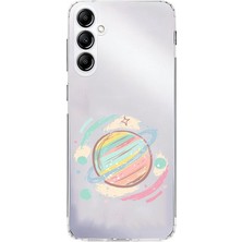 Zeyno Samsung Galaxy A24 Uyumlu Renkli Gezegen  Desenli Silikon Kılıf