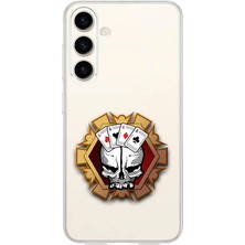 Zeyno Samsung Galaxy S24 Plus Uyumlu Kafatası Poker  Desenli Silikon Kılıf
