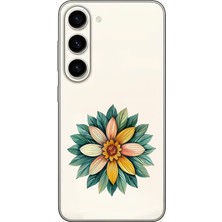 Zeyno Samsung Galaxy S24 Uyumlu Çiçek Mandala  Desenli Silikon Kılıf