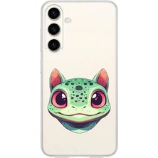 Zeyno Samsung Galaxy S23 Fe Uyumlu Sevimli Kurbağa  Desenli Silikon Kılıf