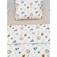 Yada Baby %100 Pamuklu Kumaştan Bebek 5 Parça Yorgan ve Nevresim Takımı & Park Beşik Seti (70 x 120 Cm)