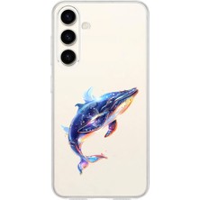 Zeyno Samsung Galaxy S23 Fe Uyumlu Kozmik Balina  Desenli Silikon Kılıf