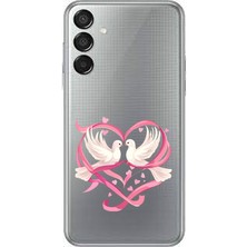 Zeyno Samsung Galaxy M15 Uyumlu Aşk Kuşları  Desenli Silikon Kılıf