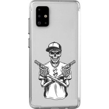 Zeyno Samsung Galaxy A51 Uyumlu Iskelet Silah  Desenli Silikon Kılıf