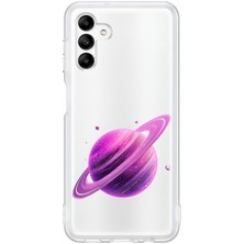 Zeyno Samsung Galaxy A04S Uyumlu Mor Gezegen  Desenli Silikon Kılıf