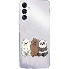Zeyno Samsung Galaxy A14 Uyumlu Üçlü Ayılar  Desenli Silikon Kılıf