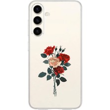 Zeyno Samsung Galaxy S24 Fe Uyumlu Gül Buketi  Desenli Silikon Kılıf
