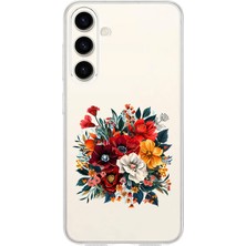 Zeyno Samsung Galaxy S23 Fe Uyumlu Çiçek Buketi  Desenli Silikon Kılıf