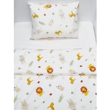 Yada Baby %100 Pamuklu Kumaştan Bebek 5 Parça Yorgan ve Nevresim Takımı & Park Beşik Seti (70 x 120 Cm)