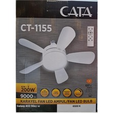 Cata CT-1155 Karayel Fanlı 82 Watt LED Ampul Lamba Beyaz Işık Vantilatör Aydınlatma E27 3 Renk Dim Edilebilir