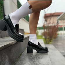Solidsocks Kadın Soket Çorap Günlük Kullanım Bambu Roll Model Dikişsiz Burun Deri Etiket Detaylı (Beyaz Renk)