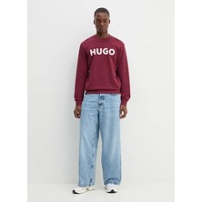 Hugo Bisiklet Yaka Kırmızı Erkek Sweatshırt 50477328_DEM
