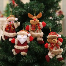 Merry Christmas Süsler Noel Ağacı Askılı Oyuncaklar Yılbaşı Ağacı Dekorasyon 4 Adet