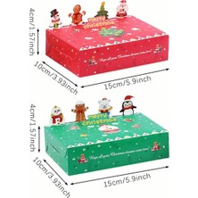 Tekno Trust Üç Boyutlu Kar Desenli Yılbaşı Temalı Merry Christmas Yazılı Kurabiye Hediyelik ve Çikolata Kutusu