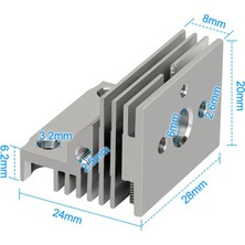 Hobi Mekatronik Creality K1C-K1-K1 Max Extruder Alüminyum Soğutucu Blok Heatsink-Unicorn Nozzle Uyumlu Yeni Versiyon