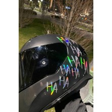 Sticker Masters Sticker Master Hologramlı Hahaha Sticker Motorsiklet,kask,laptop,motor ve Oto Araç Sticker 15 x 30 cm Hologram