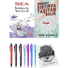 Dünyayı Sırtında Taşıyan Balık ve Bulutlara Şiir Yazan Çocuk 2'li Set - Kalem