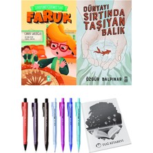 Dünyayı Sırtında Taşıyan Balık ve Sınıftaki Gizemli Saat Faruk 2'li Set - Kalem