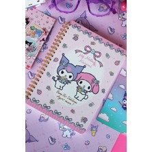 Victoria's Journals Kuromi & My Melody Spiralli Günlük (Journal) 14X20CM - Bana 1 Dk Ayırabilir Misin?