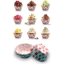 100 Adet Muffin Cupcake Kağıdı, Renkli Kağıt Muffin Kek Kalıbı
