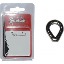 Captain 5144 Assist Halkası D-Halka 10'lu Paket Inox Naturel 0.10 mm
