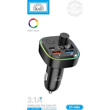 Kai Bluetooth Araç Kiti Araç Fm Transmitter USB Type-C Mp3 Flash Için Uygun Pd