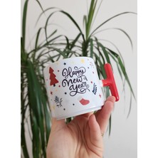 Happy Mountains Kişiye Özel Isme Özel Yılbaşı Temalı Happy New Year Design T Kupa Bardak Latte Fincanı
