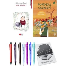 Portakal Çiçekleri ve Mor Benekli 2'li Set - Kalem