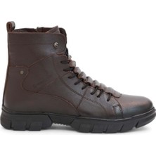 Hammer Jack 2103 Anatomik Tabanlı Deri Fermuarlı Erkek Spor Bot - NKT02103-KAHVERENGI-42