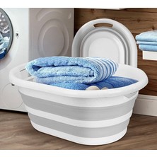 Silkyra 55X35 cm Hacim Katlanabilir Silikon Çamaşır Sepeti