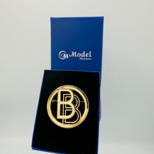 Arven Model Aksesuar Bb Harfi Özel Yuvarlak Broş