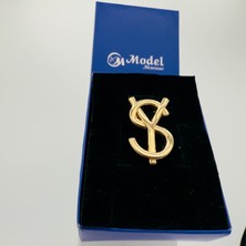 Ys Özel Tasarım Detaylı Gold Broş