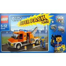 LEGO 66345 City Super Pack 4 In 1 Araçlar Seti 7638 7634 7241 3177 Setlerini Içerir