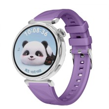 Sneezy Huawei Watch Gt5 Pro 42MM Ile Uyumlu Prism Metal Tokalı Soft Yumuşak Silikon Kordon