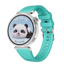 Sneezy Huawei Watch Gt5 Pro 42MM Ile Uyumlu Prism Metal Tokalı Soft Yumuşak Silikon Kordon