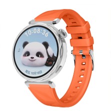 Sneezy Huawei Watch Gt5 Pro 42MM Ile Uyumlu Prism Metal Tokalı Soft Yumuşak Silikon Kordon