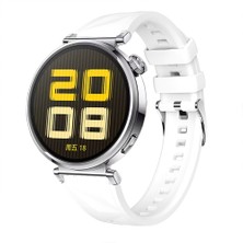 Sneezy Huawei Watch Gt4 41MM Ile Uyumlu Prism Metal Tokalı Soft Yumuşak Silikon Kordon