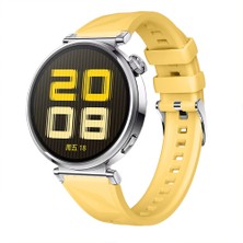 Sneezy Huawei Watch Gt4 41MM Ile Uyumlu Prism Metal Tokalı Soft Yumuşak Silikon Kordon